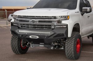 Chevrolet Silverado 1500 Bumper - Front - Addictive Desert Designs - Stealth Fighter with Winch Mount & Sensor Cutout - Hammer Black - `19-`27 Chevrolet Silverado 1500 Bumper - Front - Addictive Desert Designs - Stealth Fighter with Winch Mount & Sensor Cutout - Hammer Black - `19-`27
